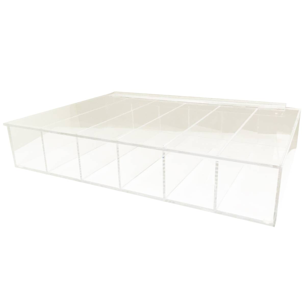 Acrylic Compartment Box, 6 Compartments