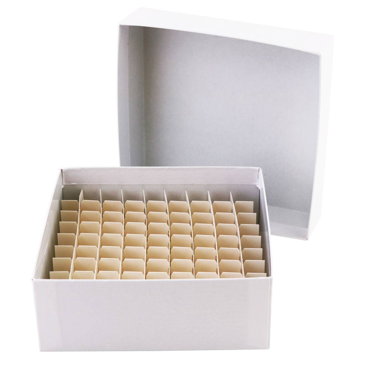 Micro-Tube Storage Box Set, Cardboard with Cell Partition, 81 Tube Capacity