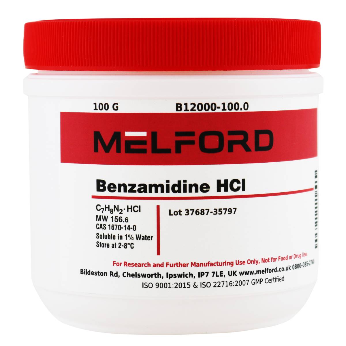 Benzamidine Hydrochloride, 100 Grams