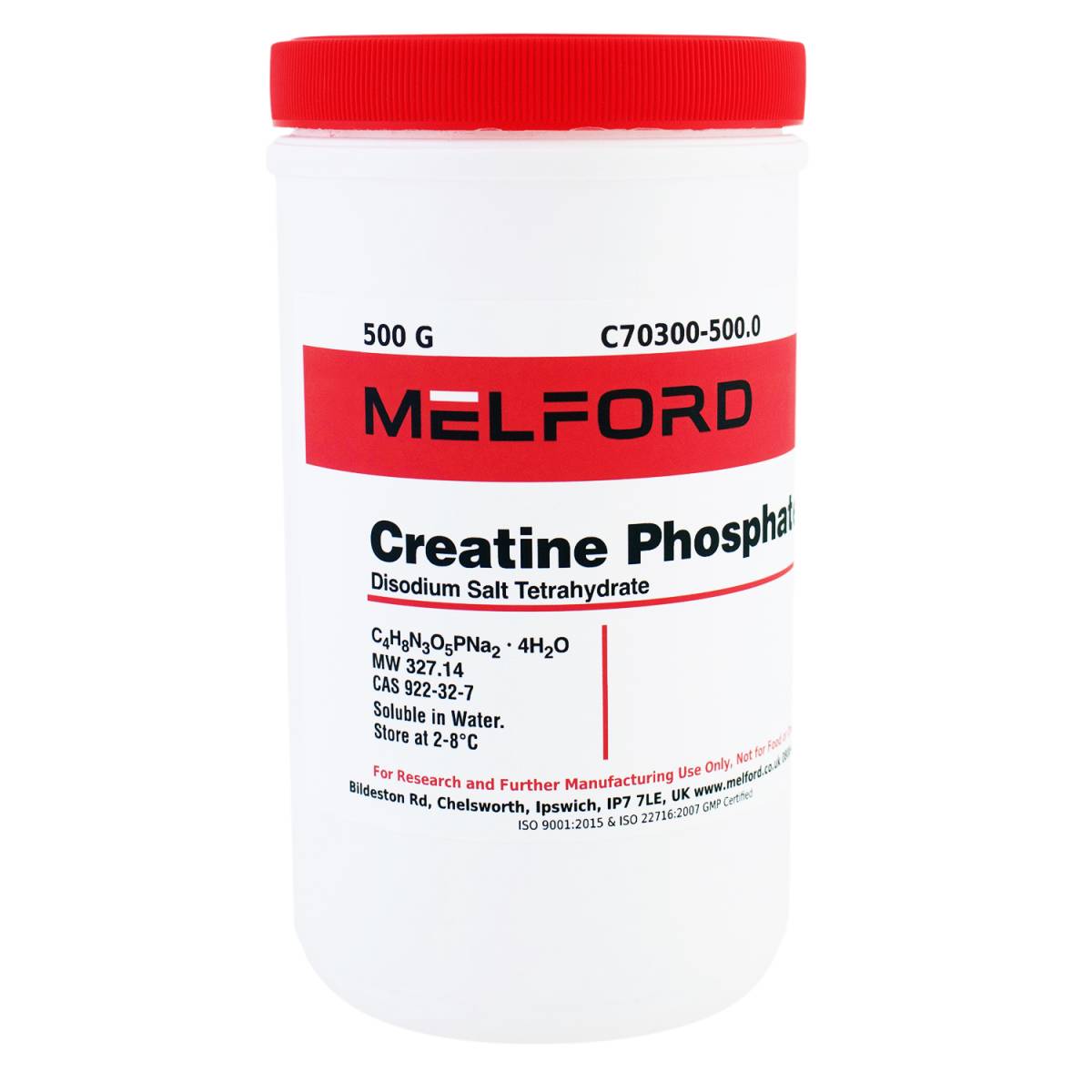 Creatine Phosphate Disodium Salt Tetrahydrate, 500 grams