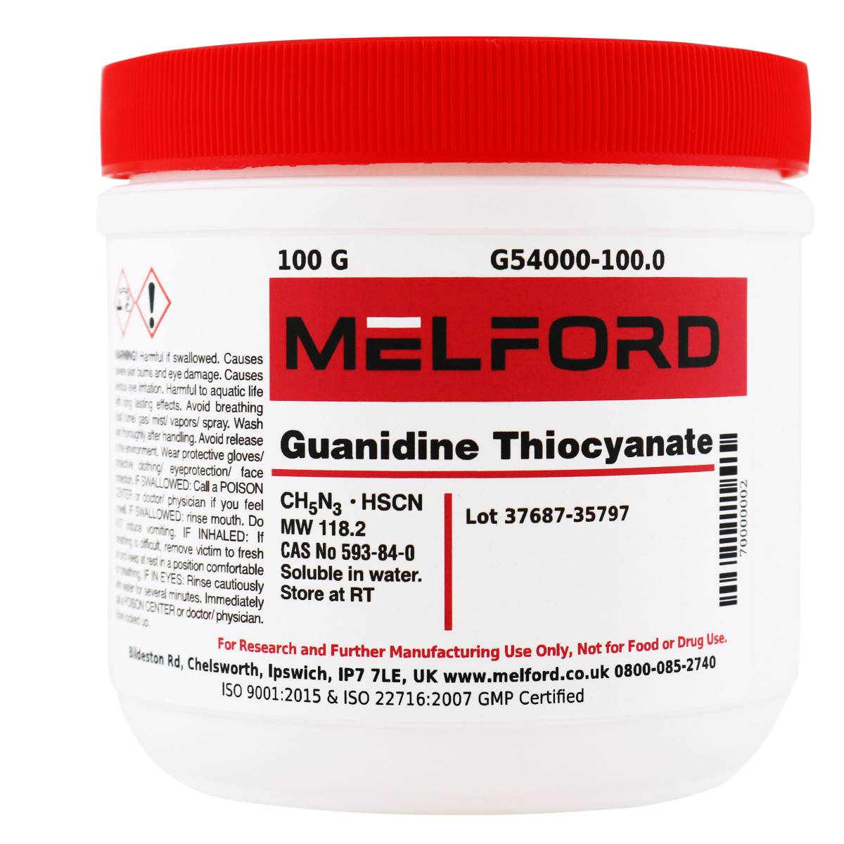 Guanidine Thiocyanate, 100 Grams