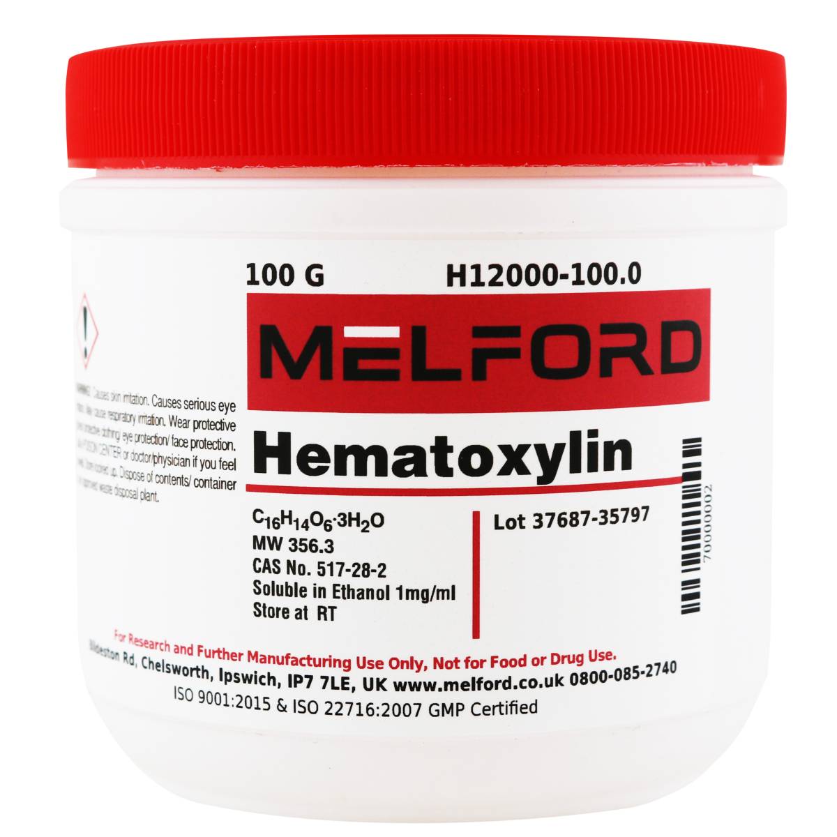Hematoxylin, 100 Grams