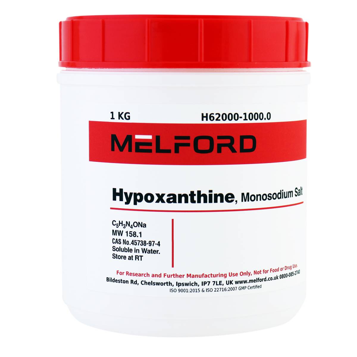 Hypoxanthine, Monosodium Salt, 1 Kilogram