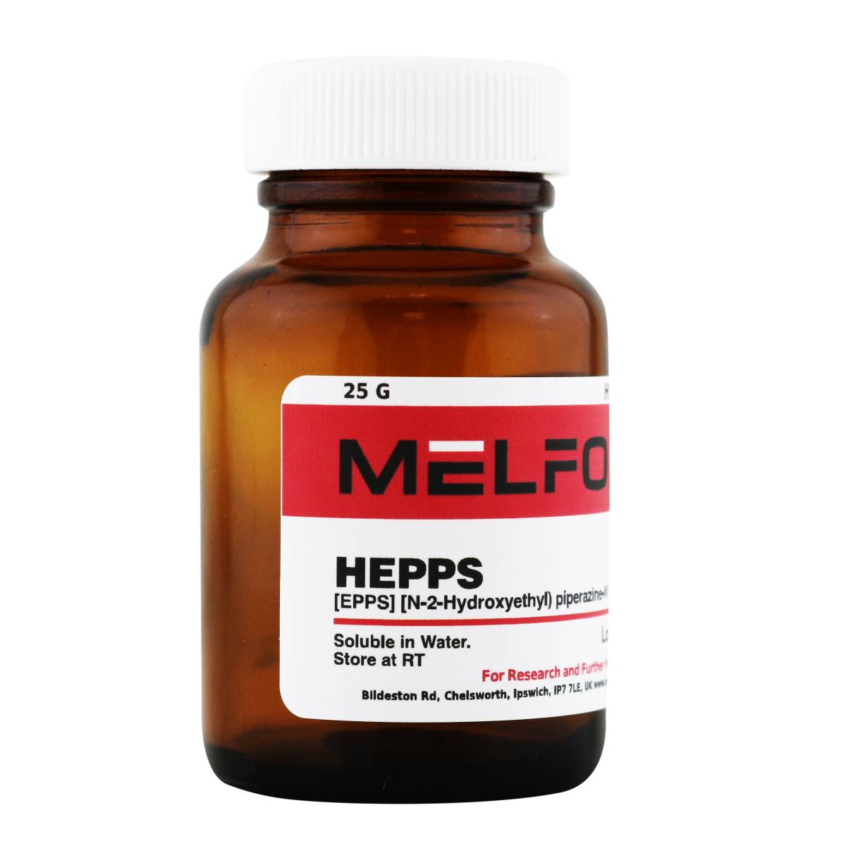 HEPPS, [EPPS] [N-2-Hydroxyethyl) piperazine-N' (3-propanesulfonic acid)], 25 Grams