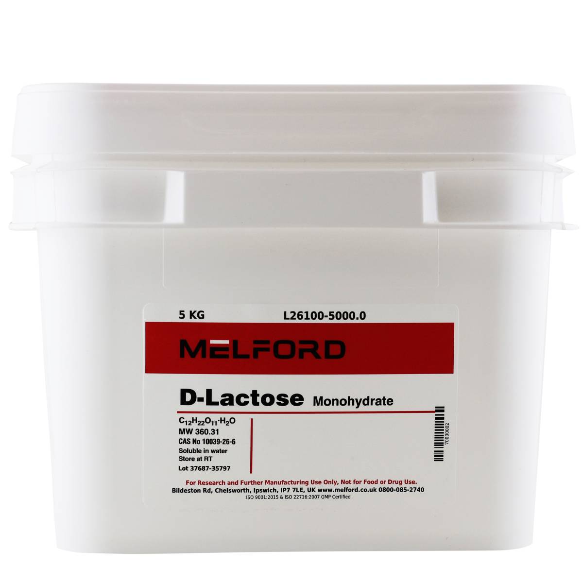 D-Lactose Monohydrate, 5 Kilograms