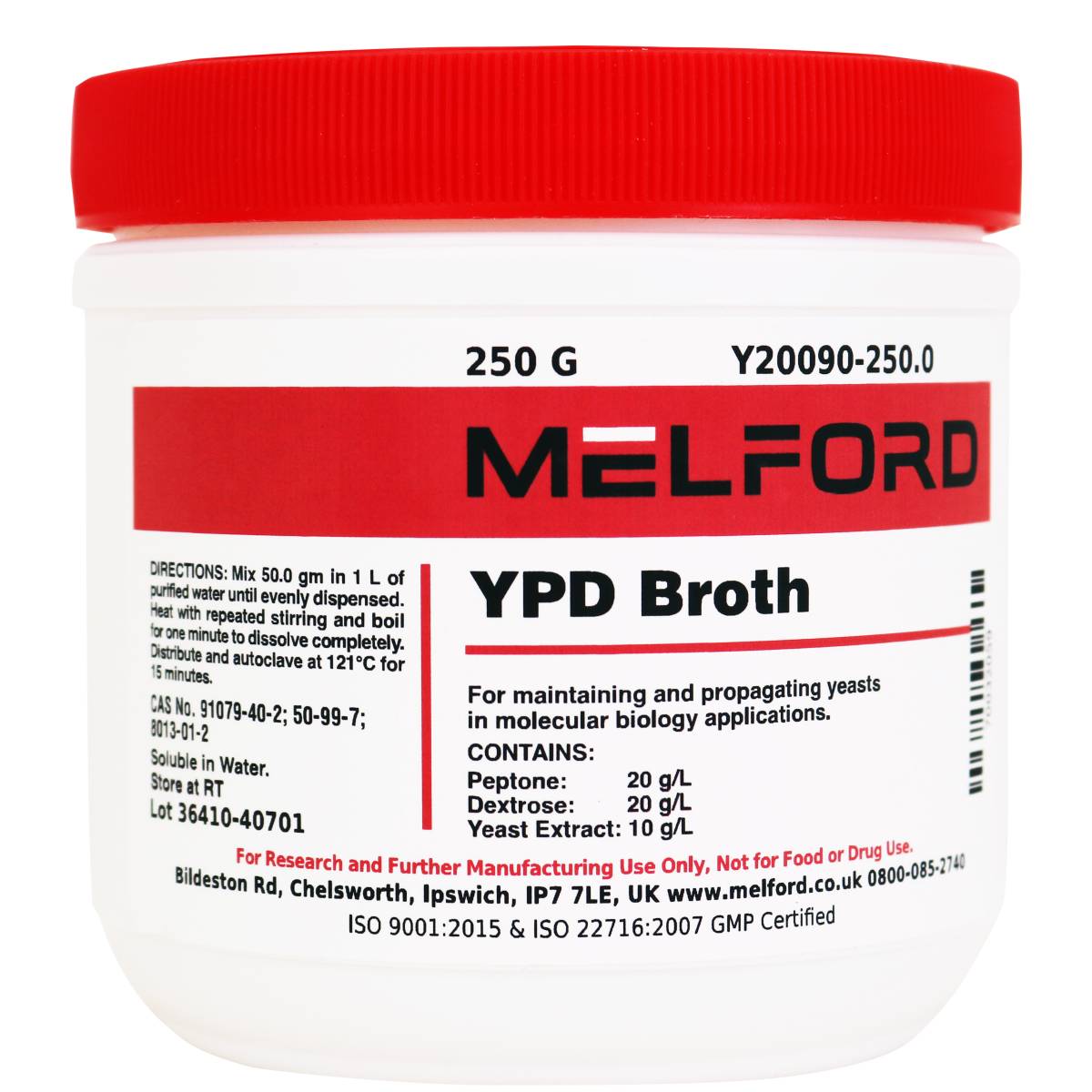 YPD BROTH, 250 G
