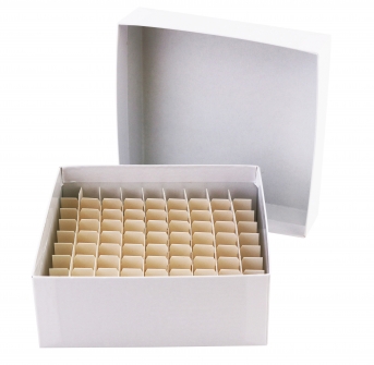 Micro-Tube Storage Box Set, Cardboard w/ Partition, 81 Tube