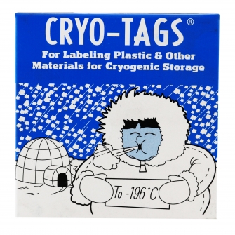 Cryo-Tags, 1.5x3/4", White, 1000/pk