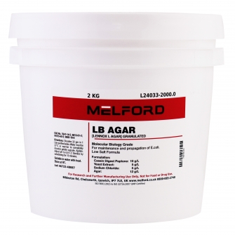 LB Agar, Low Salt Formula, Granulated, 2 KG